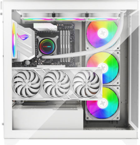 Xilence Xilent Gleam Gaming Midi Tower Κουτί Υπολογιστή με Πλαϊνό Παράθυρο και RGB Φωτισμό Λευκό - Image 2