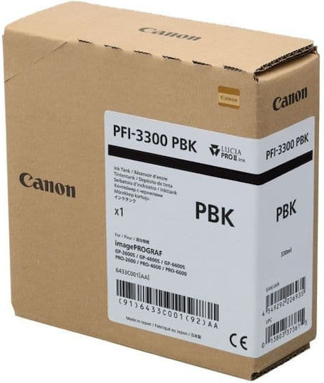 Canon PFI-3300 Γνήσιο Μελάνι Εκτυπωτή InkJet Photo Μαύρο (6433C001)
