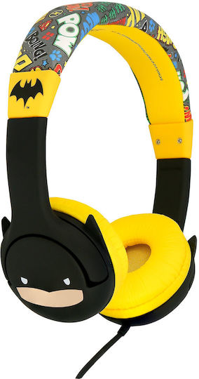 OTL Batman Ενσύρματα Παιδικά On Ear Ακουστικά Κίτρινα