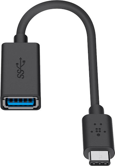 Belkin USB 3.2 Cable USB-C male - USB-A female Μαύρο 1m - Image 2