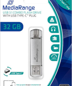 Alternative view of MediaRange 32GB USB 3.0 Stick με σύνδεση USB-A & USB-C Γκρι