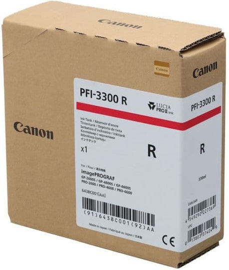Canon PFI-3300 Γνήσιο Μελάνι Εκτυπωτή InkJet Κόκκινο (6438C001)