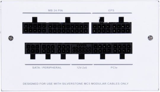 Silverstone DA750R 750W Λευκό Τροφοδοτικό Υπολογιστή Full Modular 80 Plus Gold - Image 5