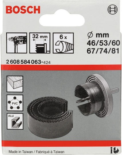 Bosch Σετ Ποτηροπρίονα με Διάμετρο 111mm για Ξύλο και Πλαστικό 2608584063