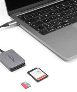 Alternative view of DeLock Card Reader Thunderbolt Thunderbolt 3 Type-C για SD Γκρι (91009)