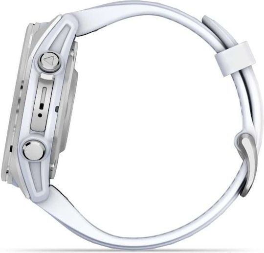 Garmin Fenix 8 Stainless Steel 43mm Αδιάβροχο Smartwatch με Παλμογράφο (Silver with Whitestone Silicone Band) - Image 5