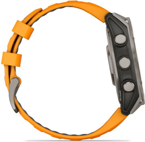Garmin Fenix 8 Titanium 47mm Αδιάβροχο Smartwatch με Παλμογράφο (Sapphire, Titanium With Spark Orange/Graphite Silicone Band) - Image 6
