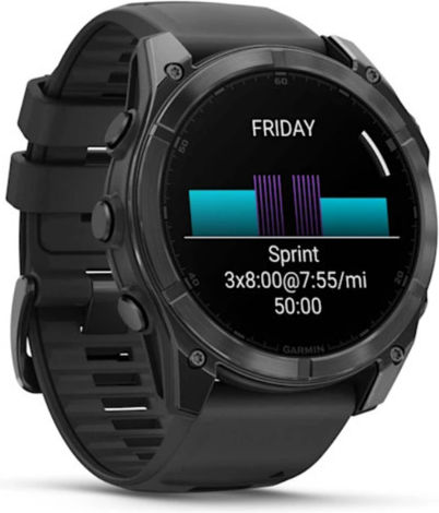Garmin Fenix 8 Stainless Steel 51mm Αδιάβροχο Smartwatch με Παλμογράφο (Slate Grey With Black Silicone Band) - Image 4