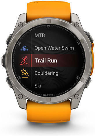 Garmin Fenix 8 Titanium 51mm Αδιάβροχο Smartwatch με Παλμογράφο (Sapphire, Titanium With Spark Orange/Graphite Silicone Band) - Image 4