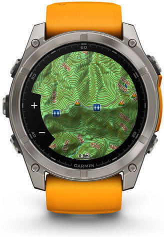 Garmin Fenix 8 Titanium 51mm Αδιάβροχο Smartwatch με Παλμογράφο (Sapphire, Titanium With Spark Orange/Graphite Silicone Band) - Image 5