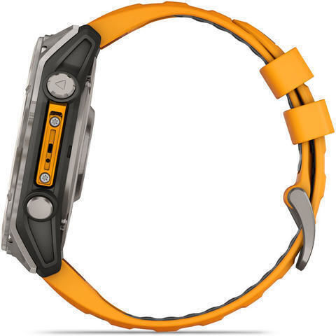 Garmin Fenix 8 Titanium 51mm Αδιάβροχο Smartwatch με Παλμογράφο (Sapphire, Titanium With Spark Orange/Graphite Silicone Band) - Image 6