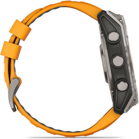 Garmin Fenix 8 Titanium 51mm Αδιάβροχο Smartwatch με Παλμογράφο (Sapphire, Titanium With Spark Orange/Graphite Silicone Band) - Image 7
