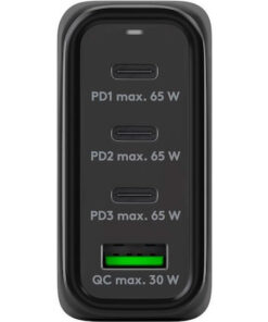 Alternative view of Goobay Φορτιστής Χωρίς Καλώδιο GaN με Θύρα USB-A και 3 Θύρες USB-C 68W Λευκός (64819)
