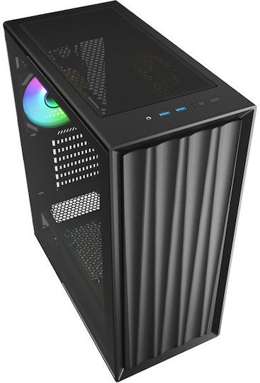 Sharkoon VK3 RGB Midi Tower Κουτί Υπολογιστή με Πλαϊνό Παράθυρο Μαύρο - Image 2