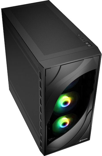 Sharkoon Rebel C80M RGB Gaming Midi Tower Κουτί Υπολογιστή Μαύρο - Image 3