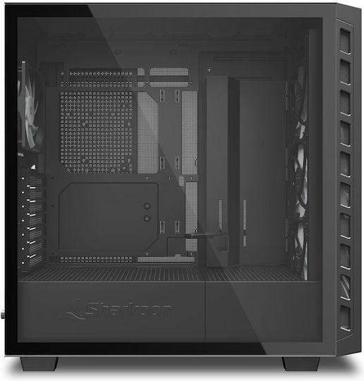 Sharkoon Rebel C80G RGB Gaming Midi Tower Κουτί Υπολογιστή με Πλαϊνό Παράθυρο Μαύρο - Image 4