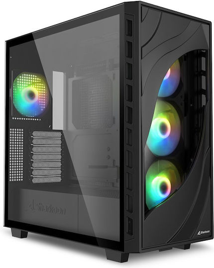 Sharkoon Rebel C80G RGB Gaming Midi Tower Κουτί Υπολογιστή με Πλαϊνό Παράθυρο Μαύρο - Image 10