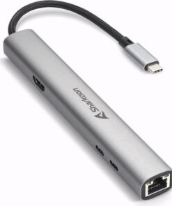 Alternative view of Sharkoon Combo Adapter USB-C Docking Station με HDMI 4K PD Ethernet Γκρι