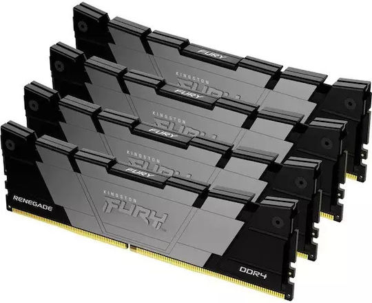 Kingston Fury Renegade DDR4 64GB RAM με 4x16GB Modules και Ταχύτητα 3600 για Desktop KF436C16RB12K4/64 - Image 3