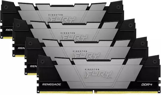Kingston Fury Renegade DDR4 64GB RAM με 4x16GB Modules και Ταχύτητα 3600 για Desktop KF436C16RB12K4/64 - Image 2