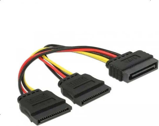 DeLock 15-Pin Sata - 15-Pin Sata Cable 0.15m Πολύχρωμο 60105 - Image 2