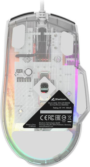Sharkoon SGM35 RGB Gaming Ποντίκι 6400 DPI Λευκό - Image 3