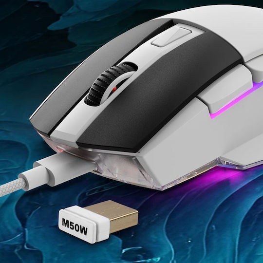 Sharkoon SGM35 RGB Gaming Ποντίκι 6400 DPI Λευκό - Image 9