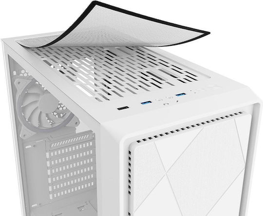 Sharkoon VS8 RGB Gaming Micro Tower Κουτί Υπολογιστή με Πλαϊνό Παράθυρο Λευκό - Image 4