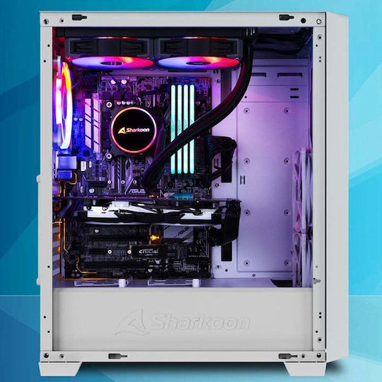 Sharkoon VS8 RGB Gaming Micro Tower Κουτί Υπολογιστή με Πλαϊνό Παράθυρο Λευκό - Image 5