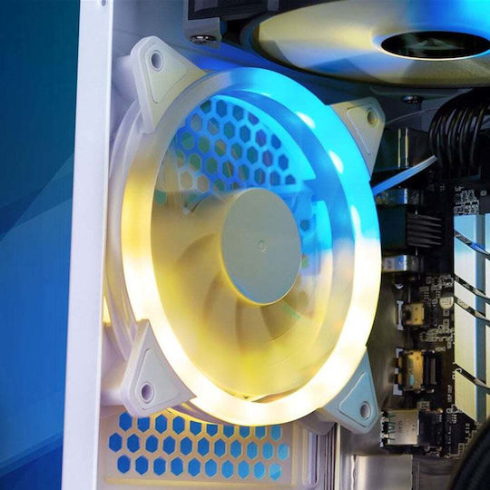 Sharkoon VS8 RGB Gaming Micro Tower Κουτί Υπολογιστή με Πλαϊνό Παράθυρο Λευκό - Image 6