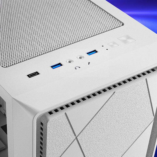 Sharkoon VS8 RGB Gaming Micro Tower Κουτί Υπολογιστή με Πλαϊνό Παράθυρο Λευκό - Image 7
