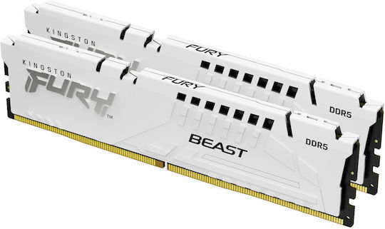 Kingston Fury Beast DDR5 με Module 1x32GB και Ταχύτητα 6000 για Desktop KF560C30BWEK2-32