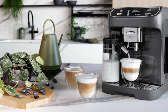 De'Longhi Magnifica Plus Αυτόματη Μηχανή Espresso 1450W Πίεσης 15bar με Μύλο Άλεσης Μαύρη - Image 3