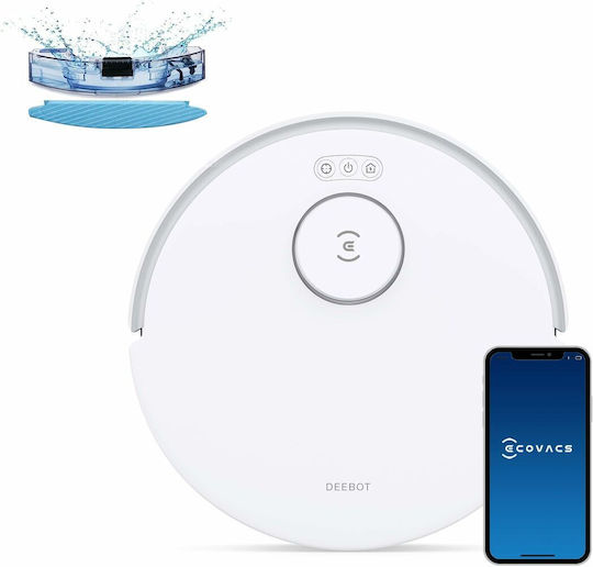 Ecovacs Deebot N20 Σκούπα Ρομπότ για Σκούπισμα & Σφουγγάρισμα με Χαρτογράφηση και Wi-Fi Λευκή - Image 4