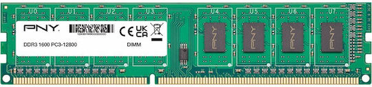 PNY DDR3 με Module 1x8GB και Ταχύτητα 1600 για Desktop DIM8GBN12800/3-SB - Image 2
