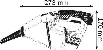 Bosch GAS 10,8 V-LI + L-Boxx Professional 06019E3001 Επαναφορτιζόμενο Σκουπάκι Χειρός 12V Χωρίς Φορτιστή και Μπαταρία Μπλε - Image 6