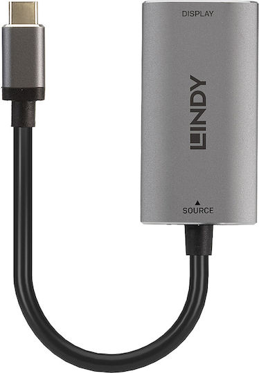 Lindy Μετατροπέας USB-C male σε HDMI female Γκρι 1τμχ 43327 - Image 4
