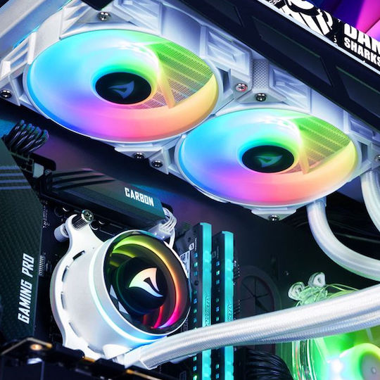 Sharkoon Rebel F50 Case Fan 120mm με RGB Φωτισμό και Σύνδεση 4-Pin PWM Λευκό - Image 4