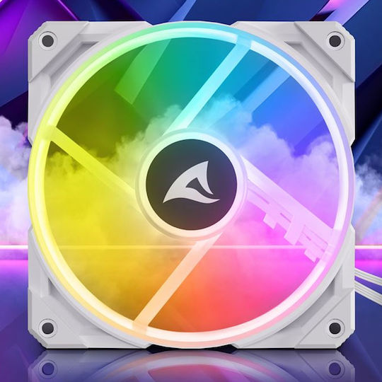 Sharkoon Rebel F50 Case Fan 120mm με RGB Φωτισμό και Σύνδεση 4-Pin PWM Λευκό - Image 5
