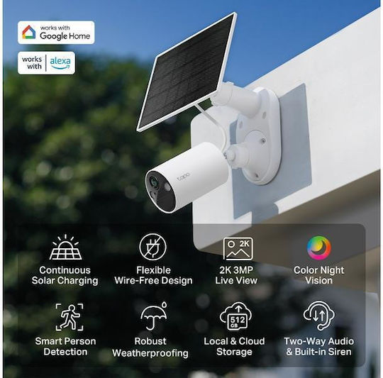 TP-LINK Tapo C410 Kit v1 IP Κάμερα Παρακολούθησης Wi-Fi Full HD+ 3MP Αδιάβροχη Μπαταρίας με Αμφίδρομη Επικοινωνία - Image 2