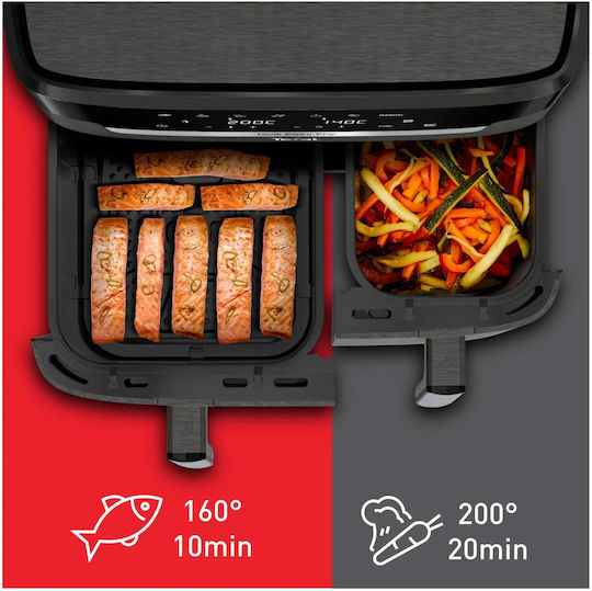 Tefal Easy Fry Air Fryer με Διπλό Αποσπώμενο Κάδο 11lt Γκρι - Image 2