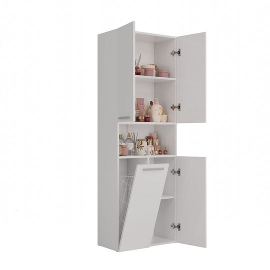 Topeshop Nel 1K DK Στήλη Μπάνιου Δαπέδου Μ60xΒ30xΥ174cm Λευκή - Image 4