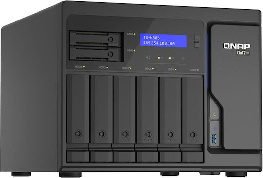 QNap TS-H886-D1602-8G NAS Tower με 6 θέσεις για HDD/SSD και 4 θύρες Ethernet - Image 3