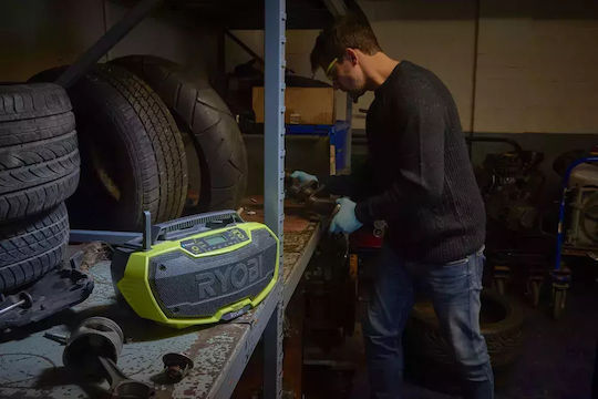 Ryobi Φορητό Ηχοσύστημα R18RH-0 5133002734 με Bluetooth / Ραδιόφωνο σε Πράσινο Χρώμα - Image 3