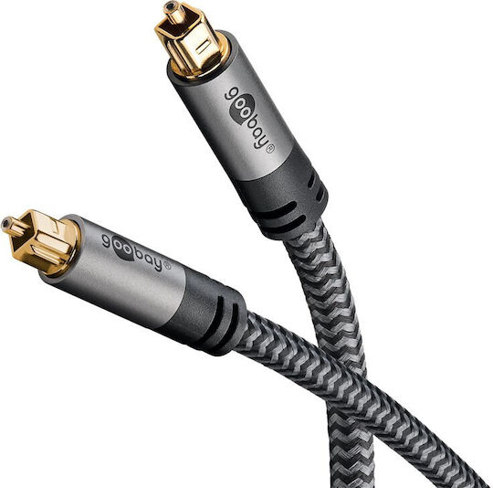 Goobay Optical Audio Cable TOS male - TOS male Γκρι 1m (65304) - Image 3