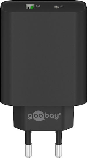 Goobay Φορτιστής Χωρίς Καλώδιο με Θύρα USB-A και Θύρα USB-C 45W Power Delivery Μαύρος (65411) - Image 3