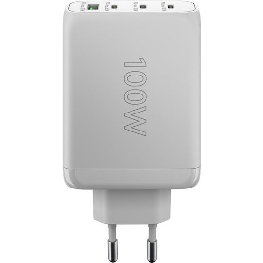 Goobay Φορτιστής Χωρίς Καλώδιο με Θύρα USB-A και 3 Θύρες USB-C 100W Power Delivery / Quick Charge 3.0 Λευκός (65556) - Image 3