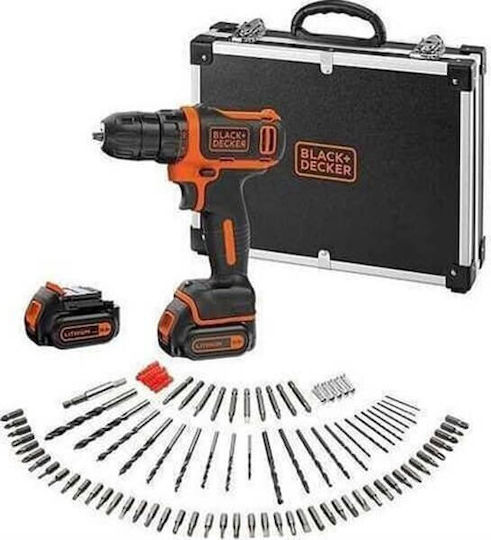 Black & Decker BDCDD12BAFC Κρουστικό Δραπανοκατσάβιδο Μπαταρίας 10.8V 2x1.5Ah BDCDD12BAFC