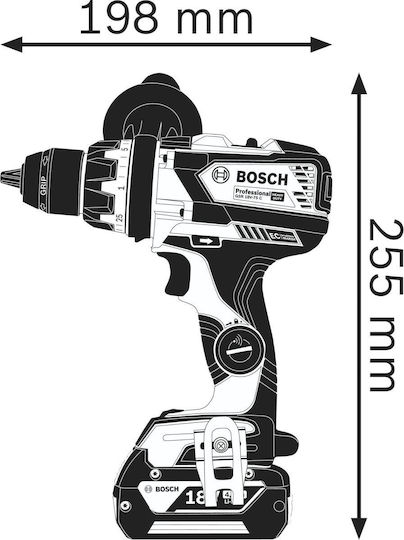 Bosch GSR 18V-110 C Δραπανοκατσάβιδο Μπαταρίας 18V 2x4Ah 06019G010A - Image 5