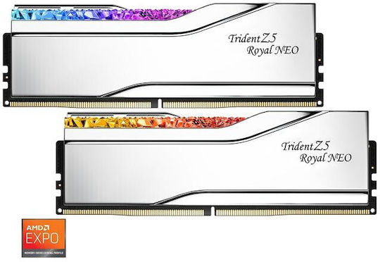 G.Skill Trident Z5 Royal DDR5 32GB RAM με 2x16GB Modules και Ταχύτητα 6400 για Desktop F5-6400J3039G16GX2-TR5S - Image 3